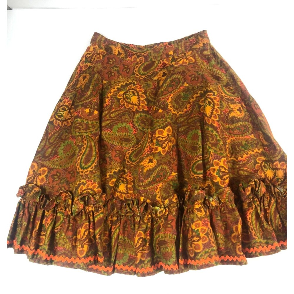 Vintage Hand Made Skirt - one of a kind size Small - Paisley